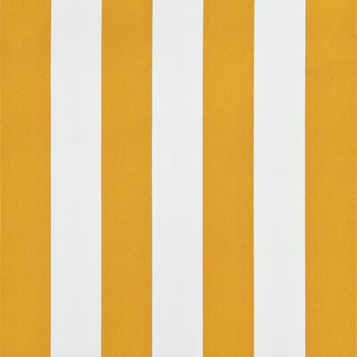 vidaXL markīze, dzeltena ar baltu, 100x150 cm, izvelkama