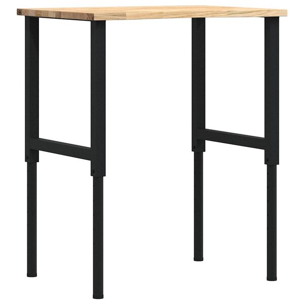 vidaXL darbagalds, 80x60x(71,5-98) cm, ozola masīvkoks