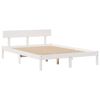 vidaXL gulta ar grāmatu plauktu, bez matrača, 160x200 cm, priedes koks
