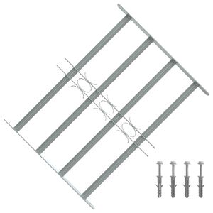 Logu dro&scaron;ības reste ar 4 stieņiem, regulējama, 500-650 mm