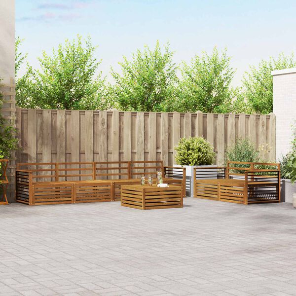 vidaXL Āra dīvānu komplekts 7 pcs Dabiska