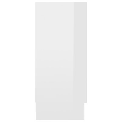 vidaXL kumode, spīdīgi balta, 120x30,5x70 cm, kokskaidu plātne