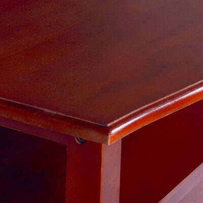 vidaXL kafijas galdiņš, 90x50x40 cm, klasiski brūns, masīvs sarkankoks