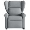 vidaXL elektrisks atpūtas krēsls paceļams/atgāžams gai&scaron;i pelēks audums