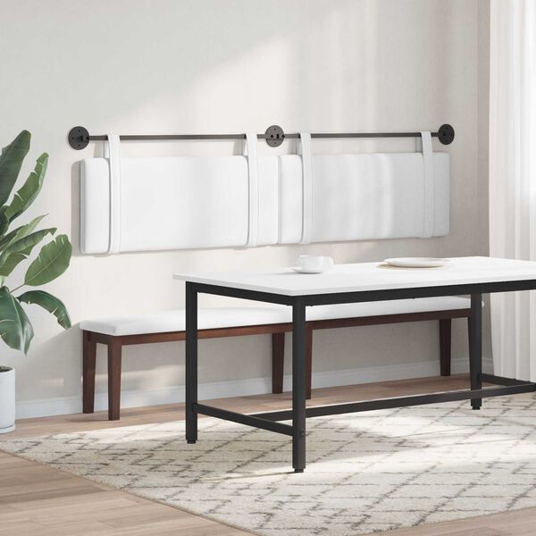 vidaXL Karājo&scaron;s galvgalis Vienkrāsains Balts 210 x 55 x 5 cm audums