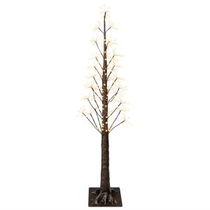 vidaXL Zvaigžņveida Ziemassvētku eglīte Brūna 150 cm Plastmasa 304 LED