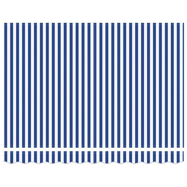 vidaXL Izvelkams jumtiņ&scaron; Zila un balta 300 x 250 cm