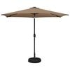 vidaXL Dārza parasols ar LED gaismām un pamatni 3 x 3 m Poliesters