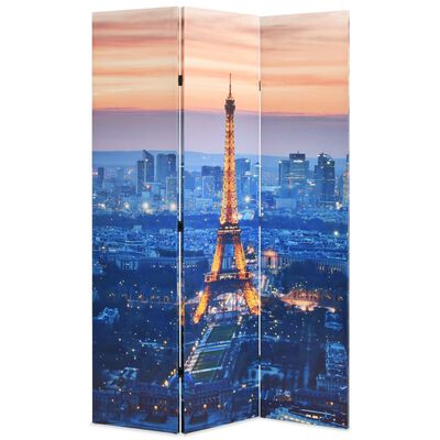 vidaXL istabas aizslietnis, 120x170 cm, saliekams, Parīze naktī