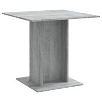vidaXL virtuves galds, pelēka ozola, 80x80x75 cm, inženierijas koks