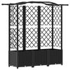 vidaXL Pacelta gulta ar treliem un jumtu Melns 163 x 40 x 138 cm PP