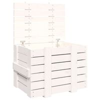 vidaXL uzglabāšanas kaste, balta, 58x40,5x42 cm, priedes masīvkoks