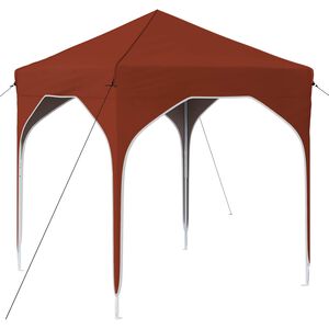 vidaXL Pop-up svinību teltis 194 x 194 x 245 cm Sarkanbrūns