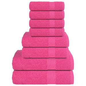 vidaXL 8 daļu dvieļu komplekts, FROGN, rozā, 360 g/m&sup2;