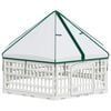 vidaXL 6 panelu suņu spēļu sēta 122 x 106,5 x 82 cm Plastmasa Balts