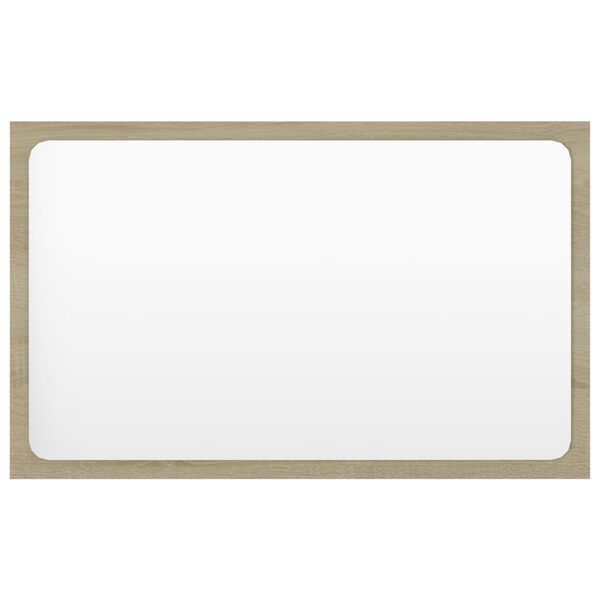 vidaXL vannasistabas spogulis, ozolkoka krāsā, 60x1,5x37 cm