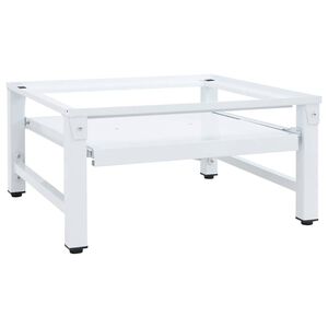 vidaXL veļasma&scaron;īnas statīvs ar izvelkamu plauktu, balts