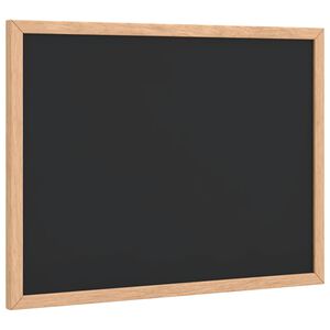 vidaXL tāfele ar masīvkoka priedes rāmi, melns 40x30 cm
