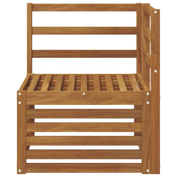 vidaXL Āra Stūra Dīvāns Cietā akācijas koks Dabiska 63 x 63 x 73 cm