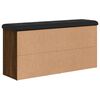 vidaXL apavu skapītis, brūns, 102x32x50 cm, inženierijas koks
