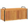 vidaXL āra spilvenu kaste 110x45x42/53 cm akācijas masīvkoks tērauds