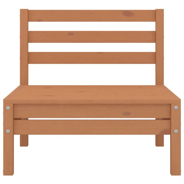 vidaXL 3-daļīgs dārza atpūtas mēbeļu komplekts, brūns priedes koks