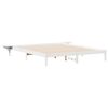 vidaXL Gultas rāmja komplekts ar sānu galdiem Balts 180 x 210 cm