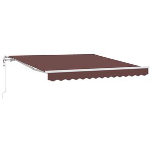 vidaXL izvelkama markīze, automātiska, 300x250 cm, brūns