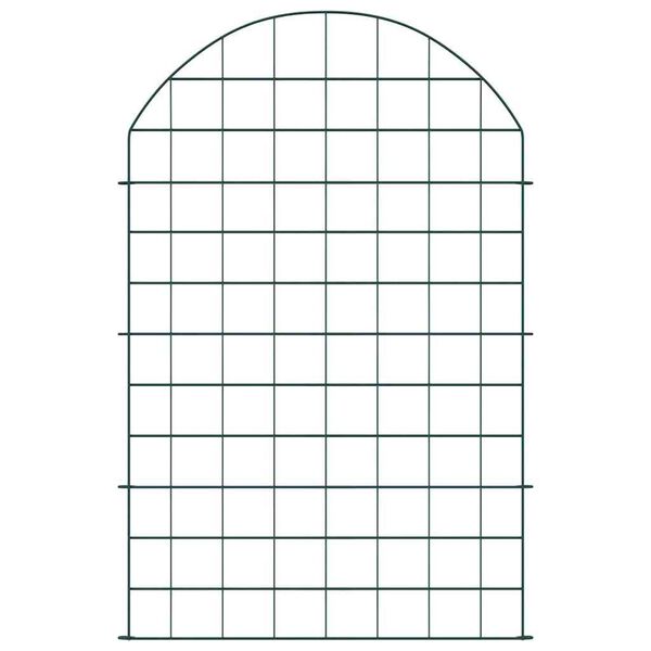 vidaXL Dīķa žoga komplekts 8 pcs Zaļa 50 x 80 cm Tērauds