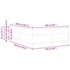 vidaXL Gultas rāmis ar matraci Krēmkrāsa 160 x 200 cm audums