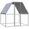 vidaXL vistu būris, 2x2x2 m, sudrabains un pelēks, cinkots tērauds