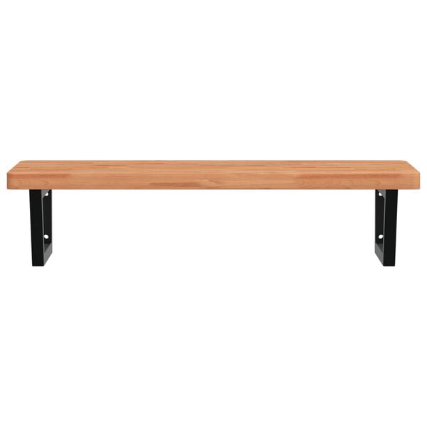 vidaXL izlietnes plaukts, stiprināms pie sienas, tērauds, dižskābardis