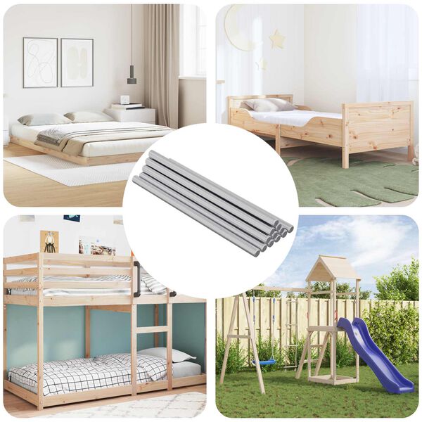 vidaXL Vītņu stienis 900 pcs Sudraba Tērauds