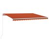 vidaXL Nolokāms markīze Oranžs un brūns 400 &times; 300 cm