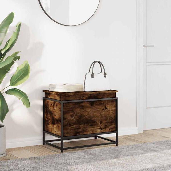 vidaXL uzglabā&scaron;anas kaste ar vāku, 60x40x51,5 cm, inženierijas koks