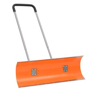 vidaXL sniega lāpsta ar izvelkamu rokturi, oranža, 96 cm, tērauds