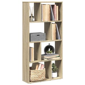 vidaXL grāmatu plaukts, ozola krāsa, 60x20x120,5 cm, inženierijas koks