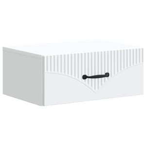 vidaXL Sienā stiprināms nakts skapis Balts 49 x 34,5 x 20 cm
