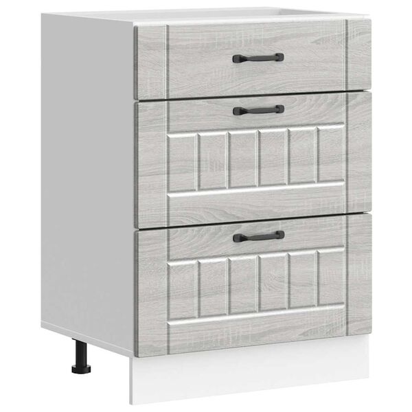 vidaXL virtuves apak&scaron;ējai skapītis, Lucca, pelēka ozolkoka krāsa