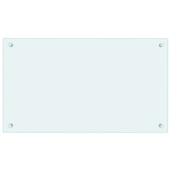 vidaXL virtuves sienas panelis, 70x40 cm, rūdīts stikls, piena krāsas