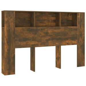 vidaXL gultas galvgalis ar plauktu, ozolkoka krāsa, 160x18,5x104,5 cm