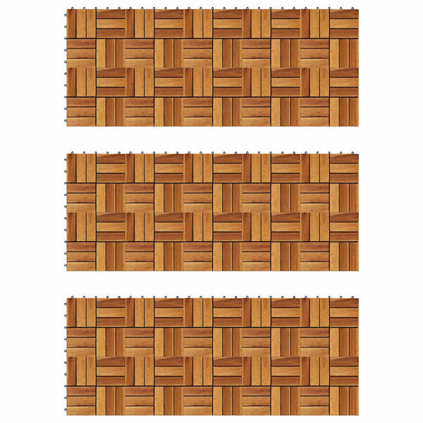 Akācijas Koka Flīzes Terasēm 30x30cm 30 gab