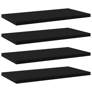 vidaXL plauktu dēļi, 4 gab., melni, 40x20x1,5 cm, inženierijas koks