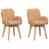 vidaXL Pagriežamie ēdamgalda krēsli 2 pcs Boucl&eacute; Bē&scaron;a 54 x 58 x 87 cm