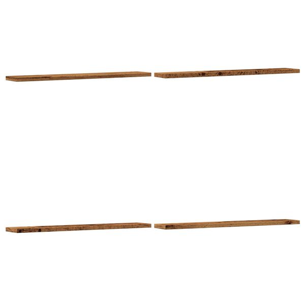 vidaXL sienas plaukti 4 gab. veca koka 60x20x1,5 cm inženierijas koks