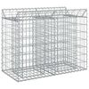vidaXL Gabions pacelta gulta 100 x 50 x 80 cm Cinkota tērauda Sudraba