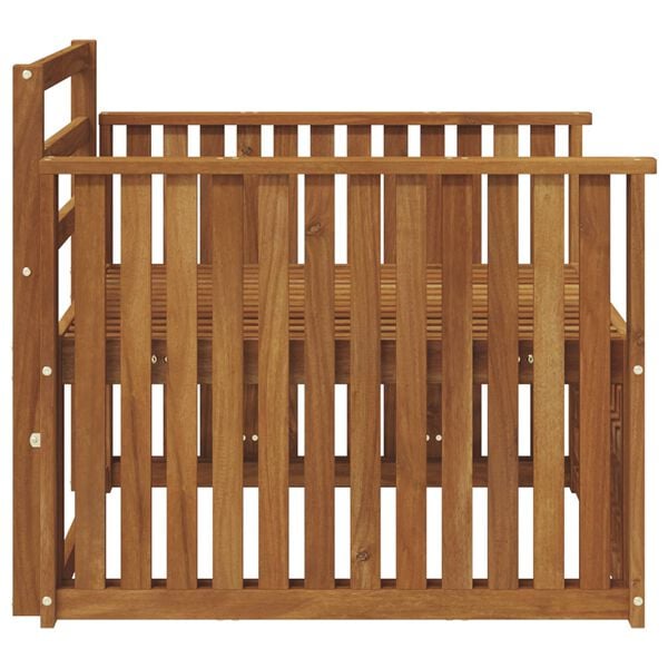 vidaXL 2 Gabals Dīvāns ar rokām Cietā akācijas koks Dabiska