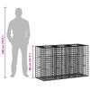 vidaXL Gabions pacelta gulta Sudraba 130 x 50 x 80 cm Cinkots tērauds