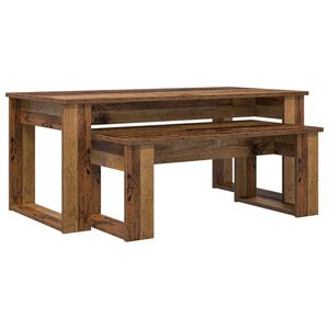 vidaXL Kafijas galda komplekts 2 gab. Vecs koks 100 x 50 x 42 cm