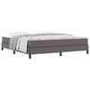 vidaXL Gultas rāmis ar matraci Pelēka 180 x 200 cm audums